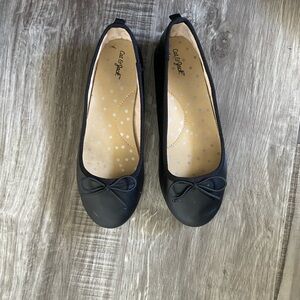 Cat & Jack Black Ballet Flats Shoes Girls Size 1
